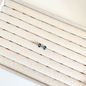 S925 Sterling Silver Natural London Blue Topaz Earrings